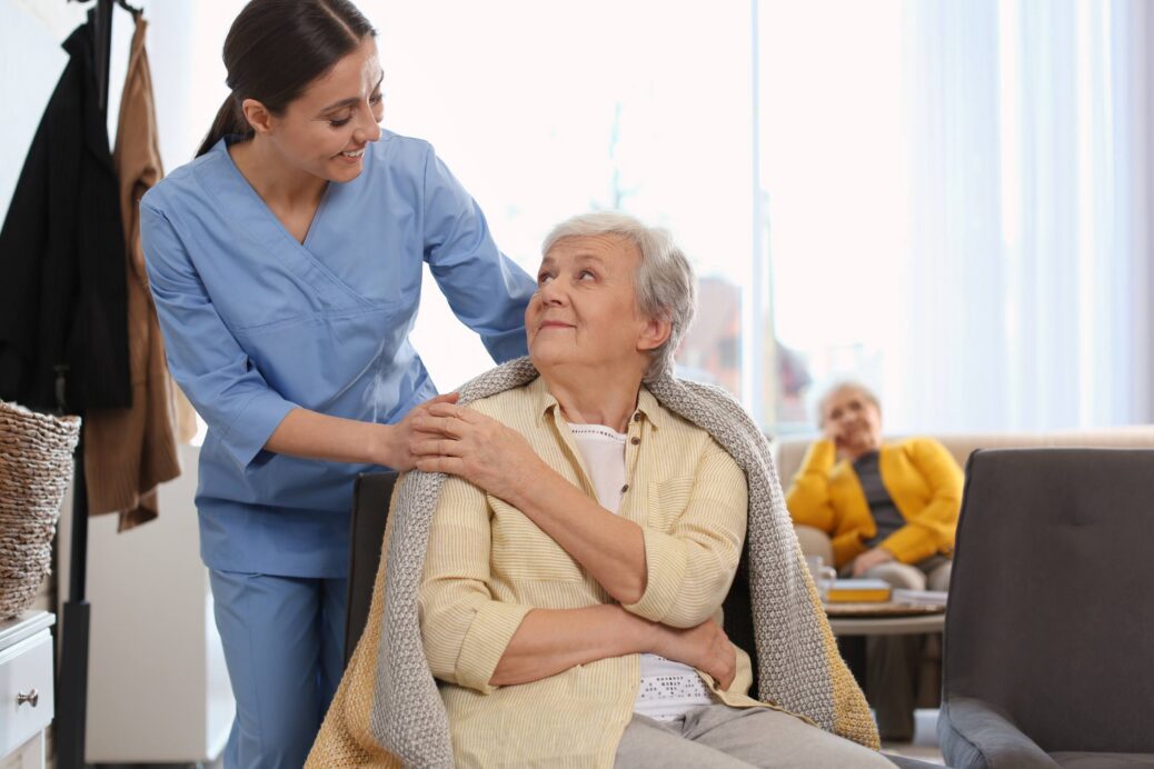 Senior with dementia participating in day care activities in Bergen County NJ